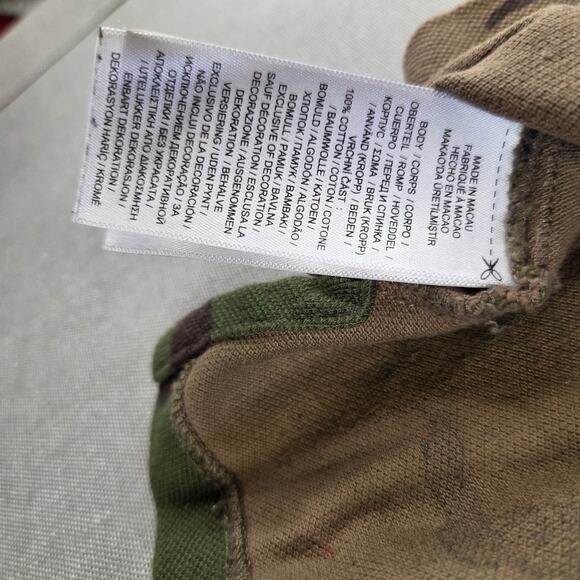 Vintage Polo Ralph Lauren Camo Polo Shirt Youth 14–16 Made in Macau Cotton - Picture 12 of 12